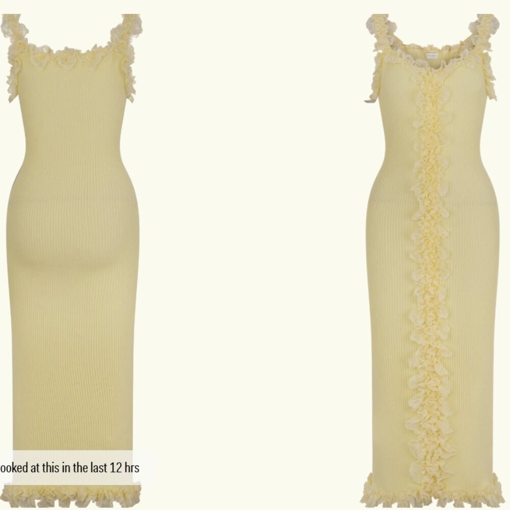 Meshki Yellow Ruffle Midi Dress - Picture 4 of 8